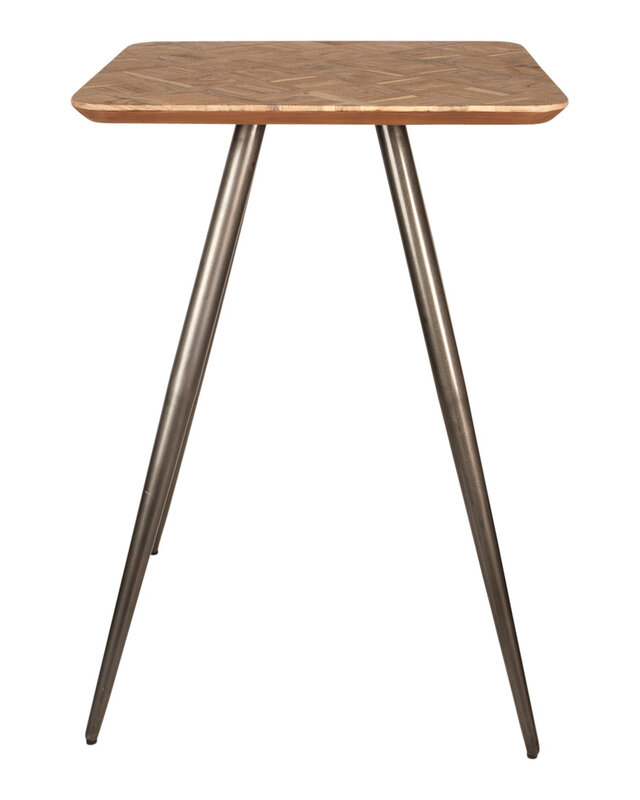 PTMD Fieron Natuurlijke houten bartafel vierkant