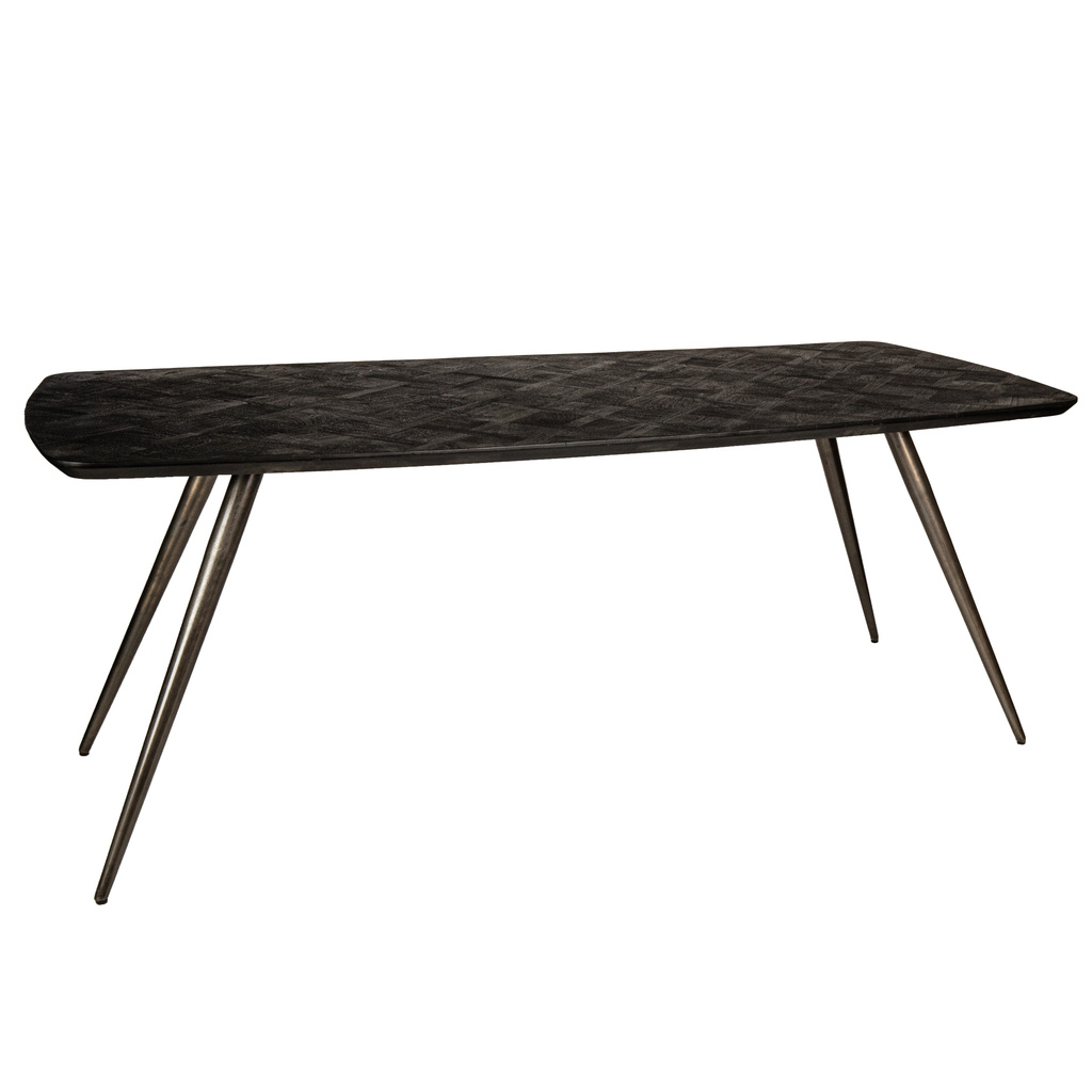 PTMD Fieron Black acacia houten eettafel ovaal 240cm