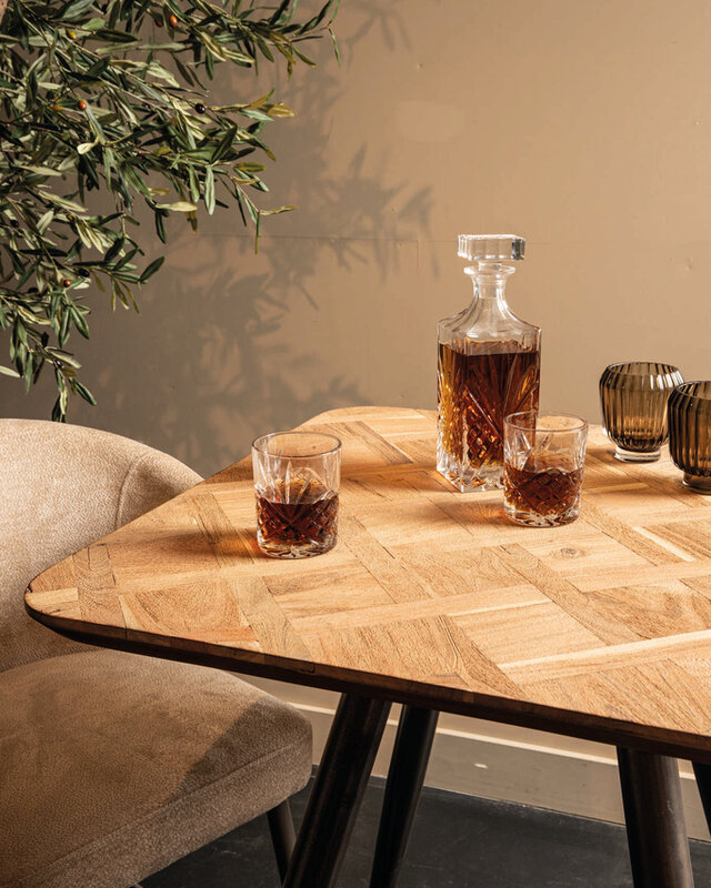 PTMD Fieron Natuurlijke houten bartafel vierkant