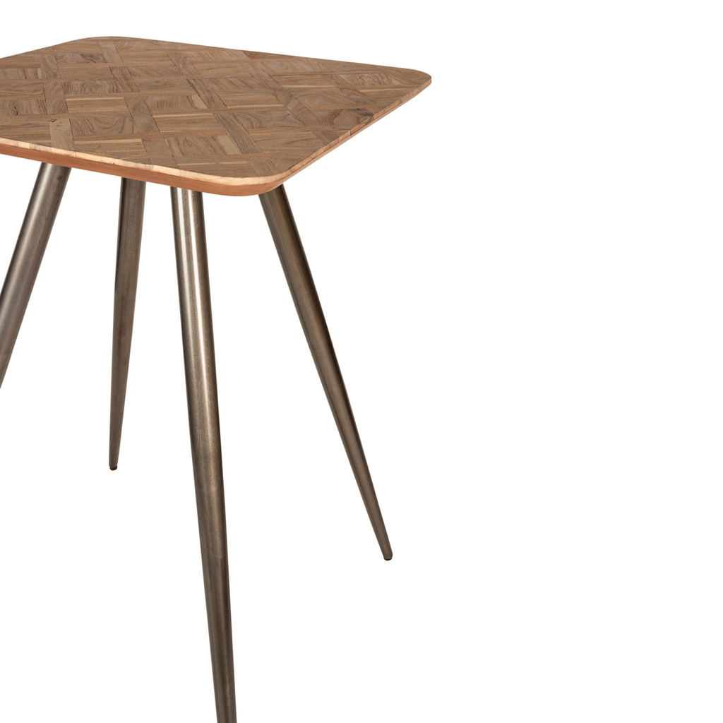 PTMD Fieron Natuurlijke houten bartafel vierkant