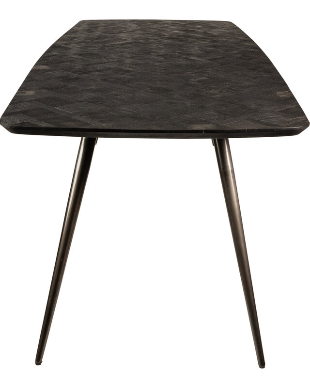 PTMD Fieron Black acacia houten eettafel ovaal 240cm