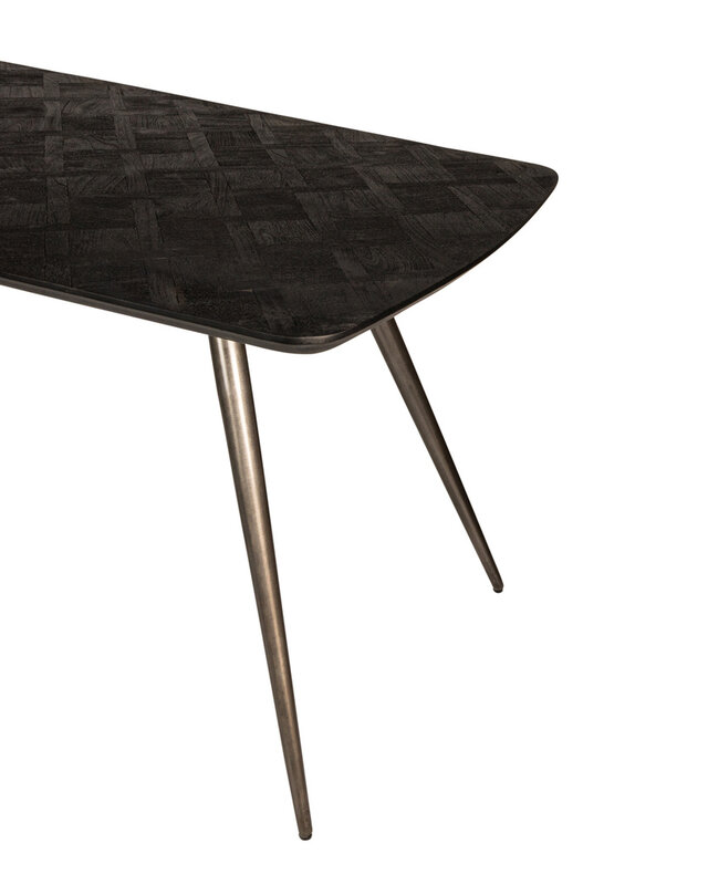 PTMD Fieron Black acacia houten eettafel ovaal 240cm