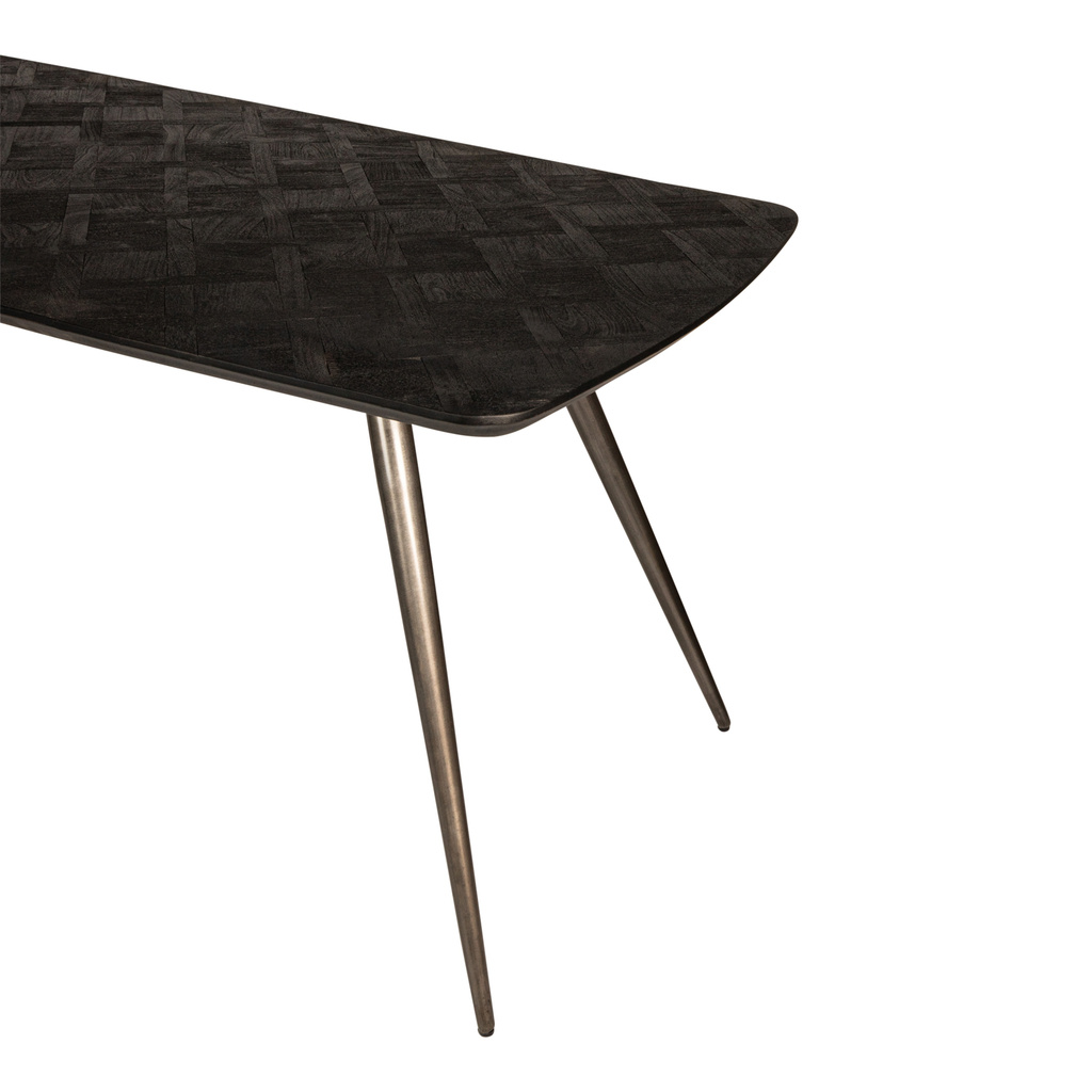 PTMD Fieron Black acacia houten eettafel ovaal 240cm