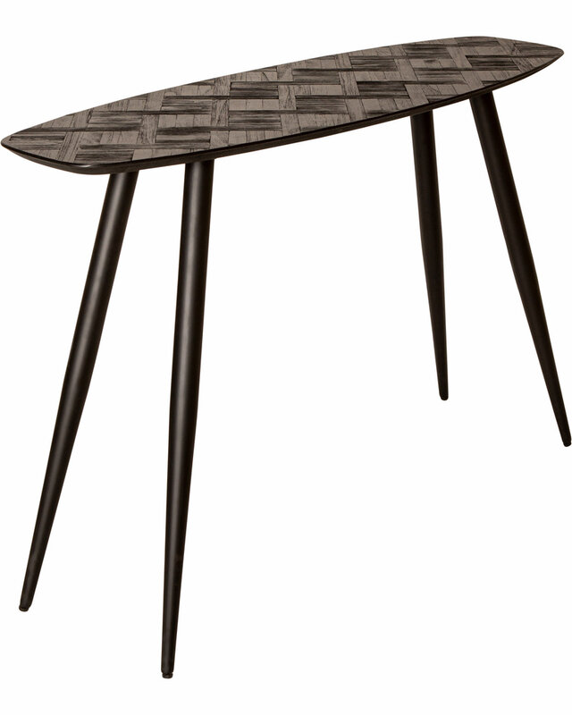 PTMD Tyano Zwart gerecycled teakhouten bijzettafel