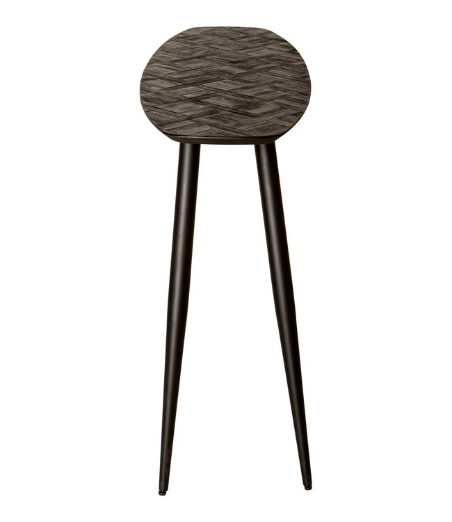 PTMD Tyano Zwart gerecycled teakhouten bijzettafel