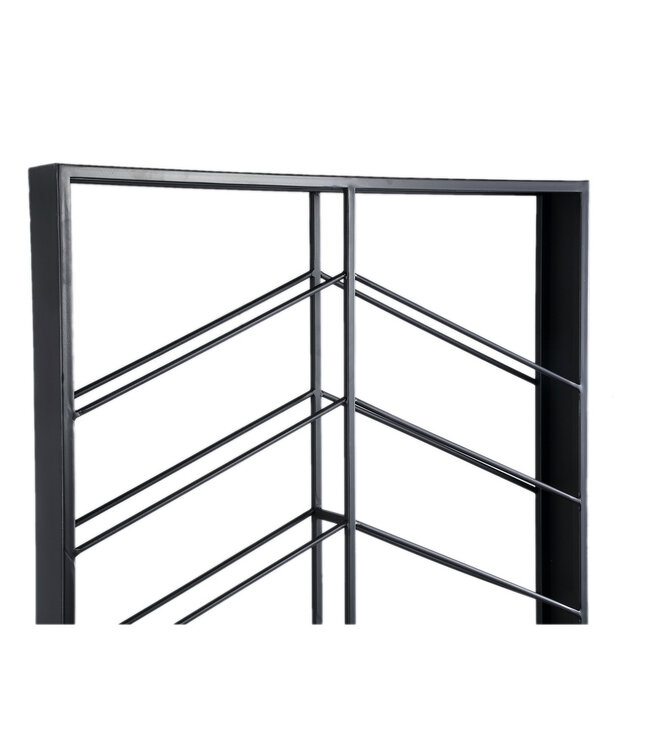 PTMD Vinno Zwart ijzeren wijnrek symmetrische lagen rechthoekig.