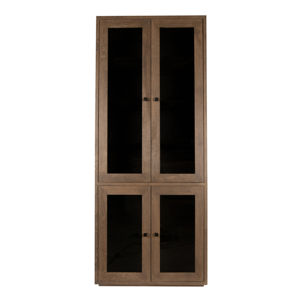 PTMD Eiken kast Armarium 4 deuren Grijs