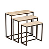 Zoah Black Travertine rechthoekige bijzettafel SV3