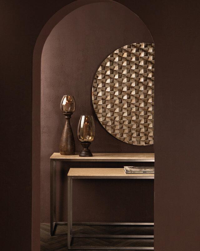 PTMD Zoah Black Travertine rechthoekige bijzettafel SV2