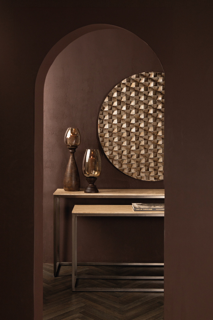 PTMD Zoah Black Travertine rechthoekige bijzettafel SV2