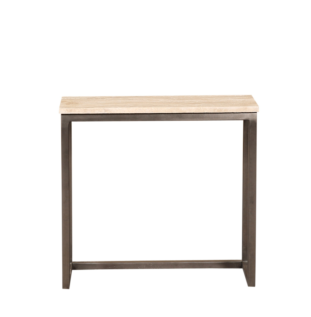 PTMD Zoah Black Travertine rechthoekige bijzettafel SV3