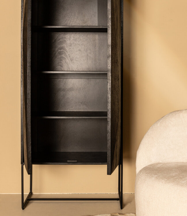 PTMD Onyx kast zwart 2 deuren