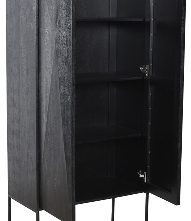PTMD Onyx kast zwart 2 deuren