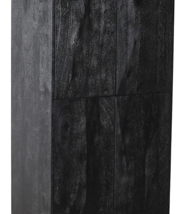 PTMD Onyx kast zwart 4 deuren 80 x 40 x 220 cm
