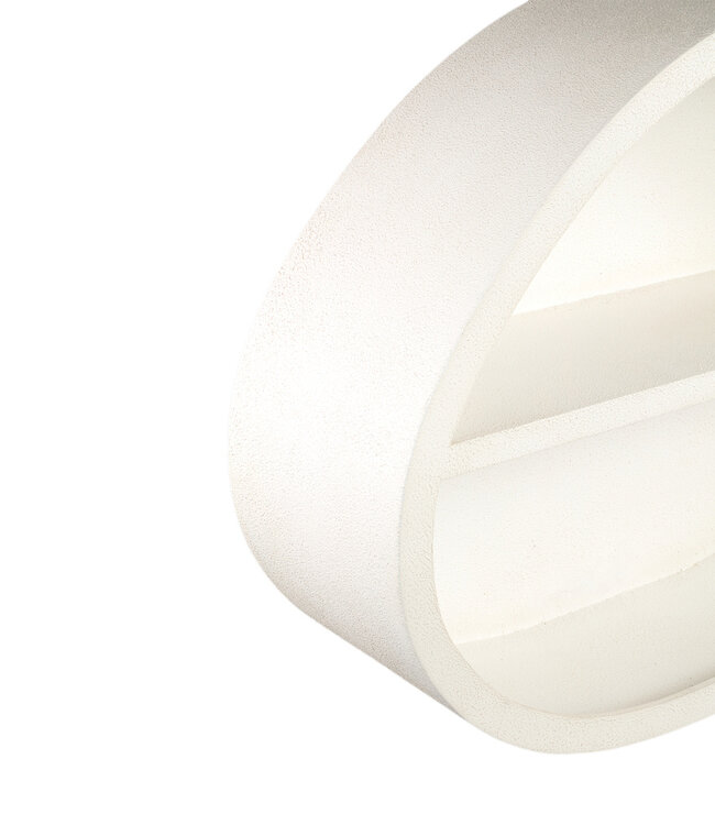 PTMD Emmelie White MDF ruwe ovale wandrek laag