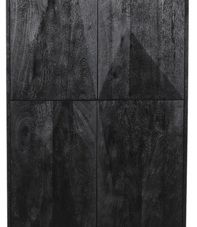 PTMD Onyx kast zwart 4 deuren 80 x 40 x 220 cm