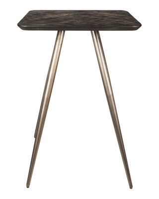 PTMD Fieron Zwarte houten bartafel vierkant