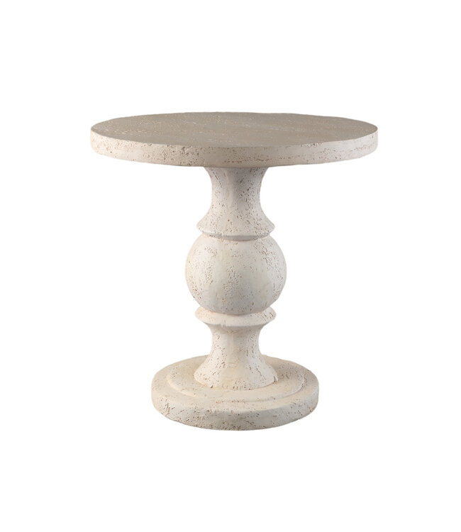 PTMD Muza Cream MgO ronde klassieke bijzettafel