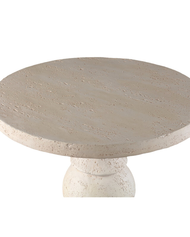 PTMD Muza Cream MgO ronde klassieke bijzettafel