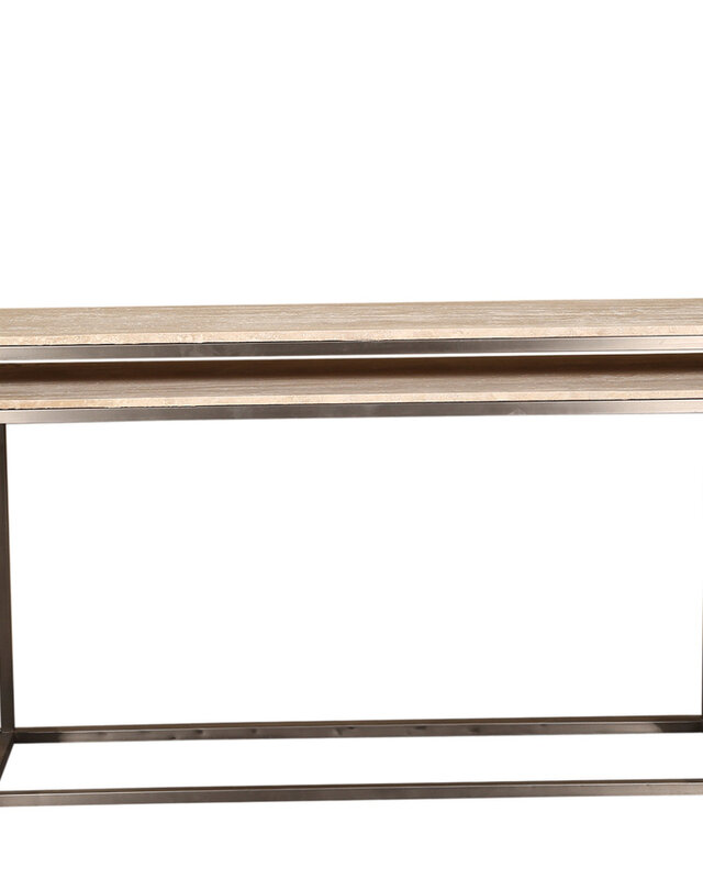 PTMD Zoah Black Travertine rechthoekige bijzettafel SV2