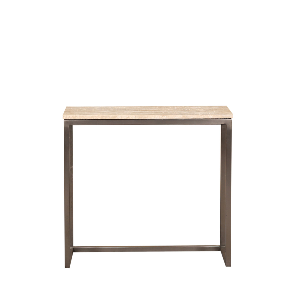 PTMD Zoah Black Travertine rechthoekige bijzettafel SV3