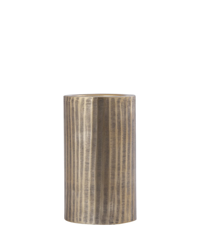 PTMD Jowad Antieke Gouden aluminium kaarshouder rib S
