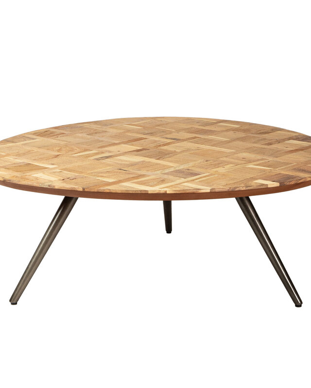 PTMD Fieron Natuurlijke houten salontafel organisch rond