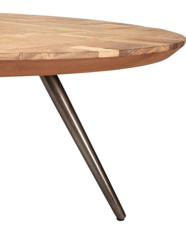 PTMD Fieron Natuurlijke houten salontafel organisch rond