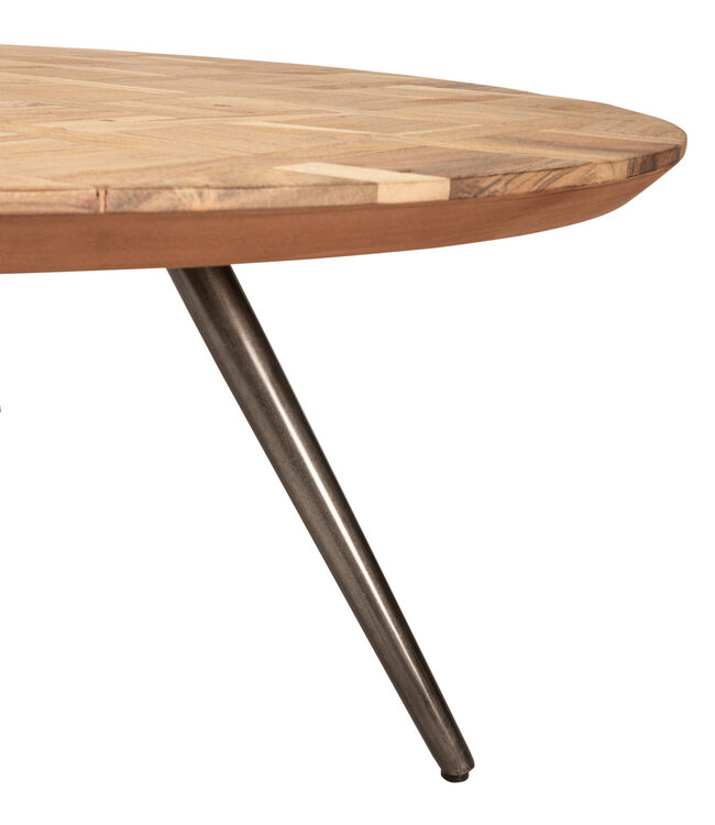 PTMD Fieron Natuurlijke houten salontafel organisch rond