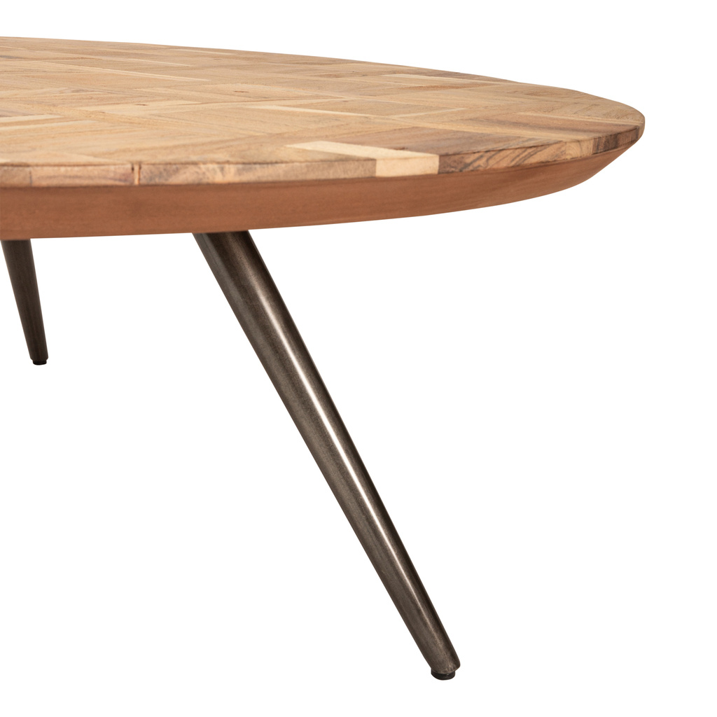 PTMD Fieron Natuurlijke houten salontafel organisch rond