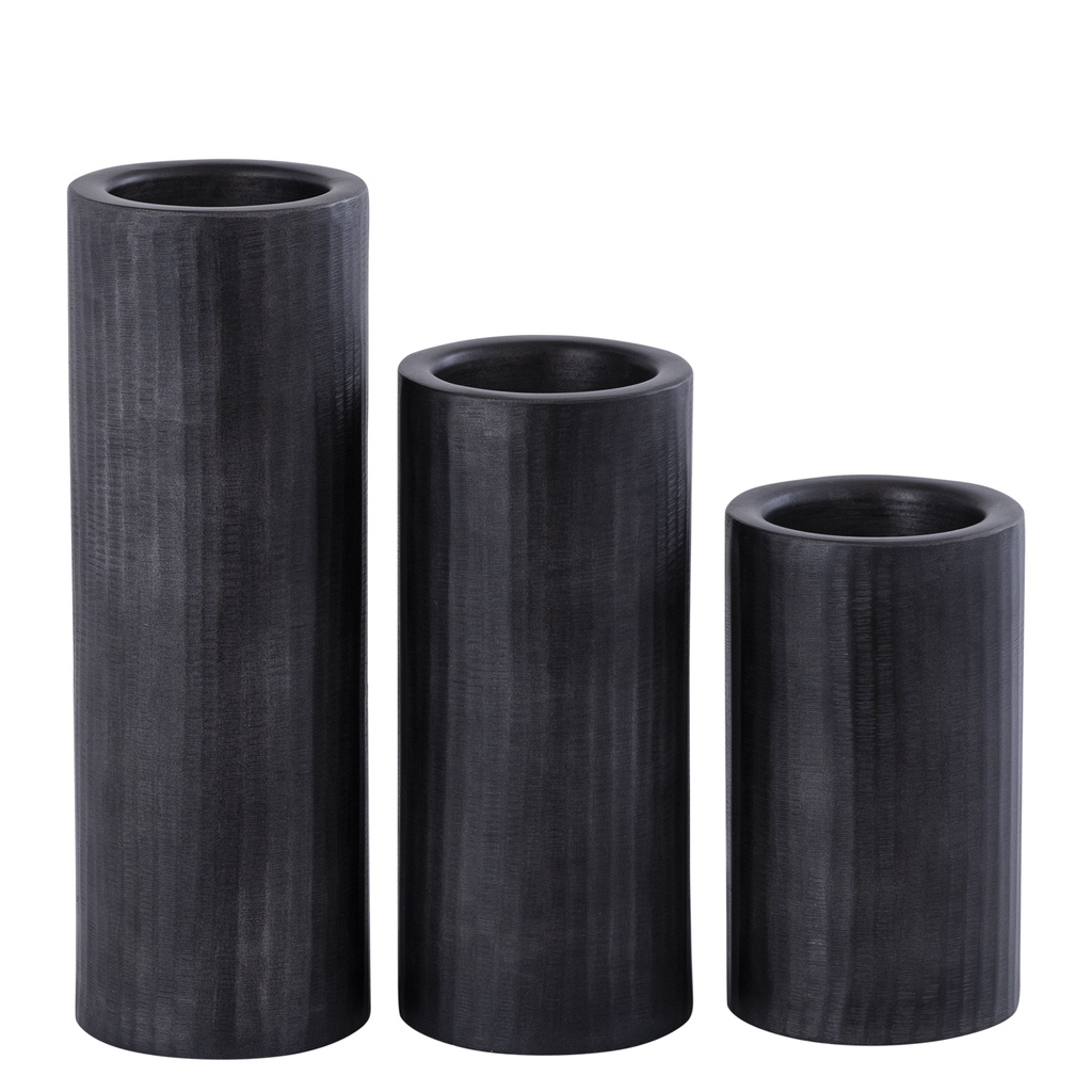 PTMD Jowad Grafiet aluminium plaat kaarsenhouder rib M