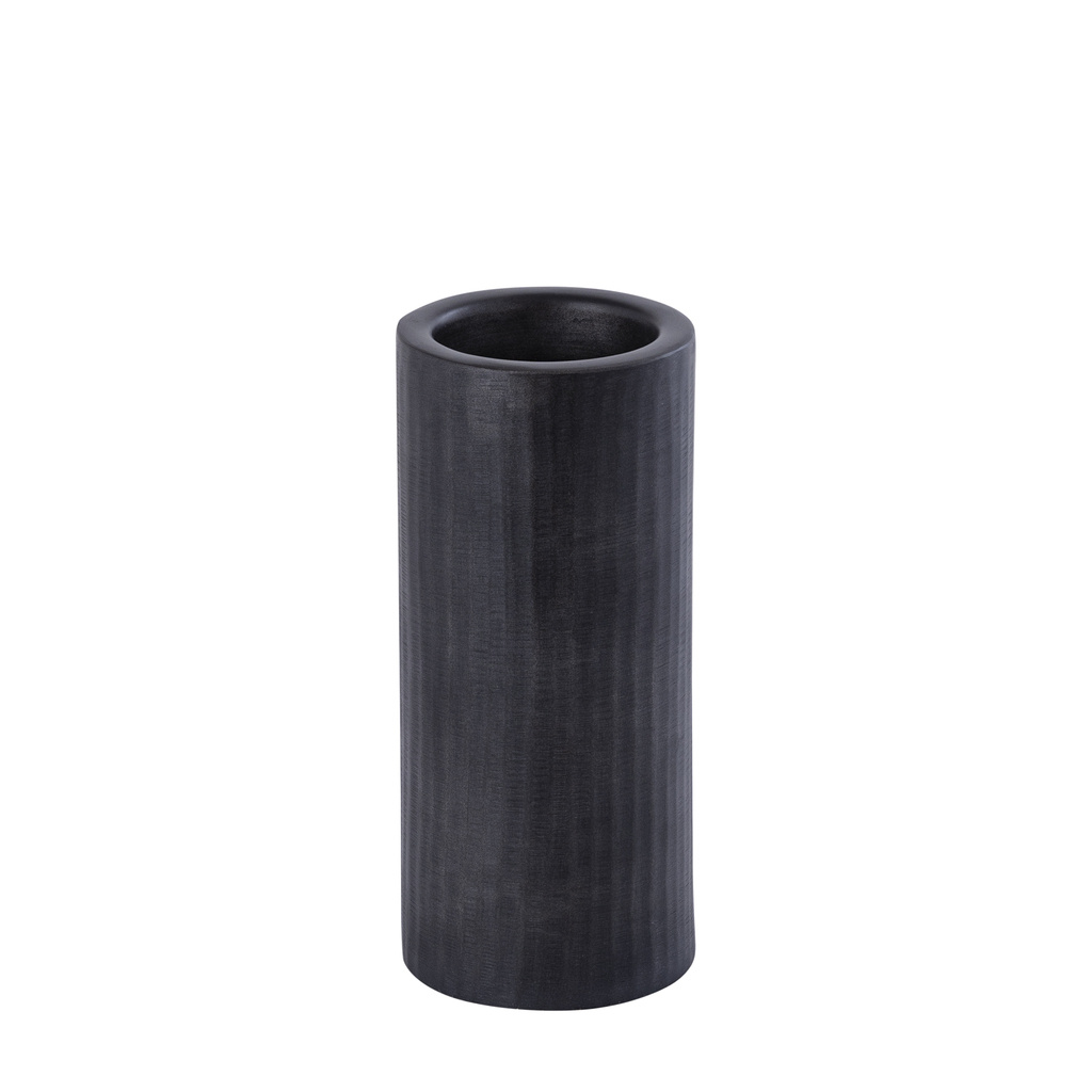PTMD Jowad Grafiet aluminium plaat kaarsenhouder rib M