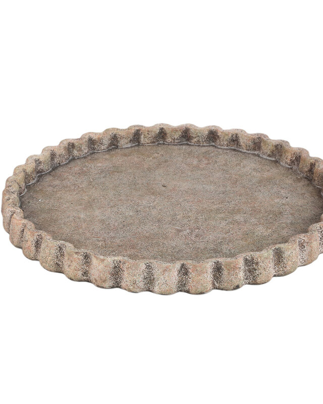 PTMD Jaydean Grey cementplaat met geribbelde structuur rond L.