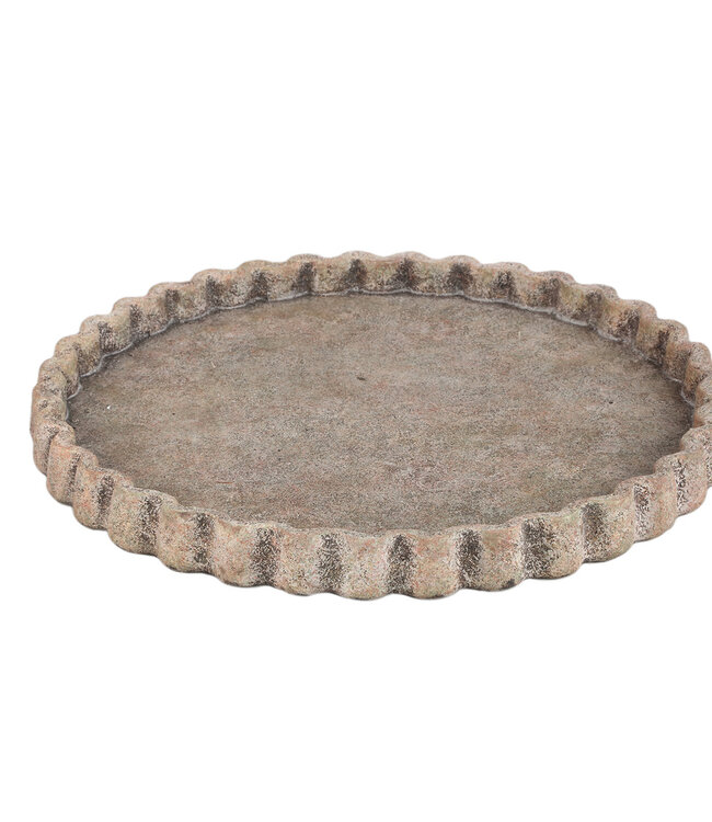 PTMD Jaydean Grey cementplaat met geribbelde structuur rond L.