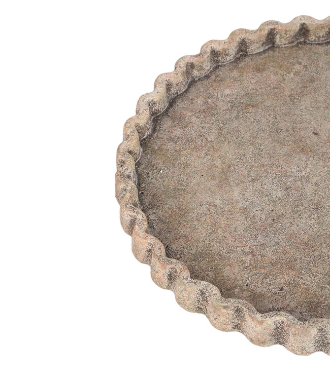 PTMD Jaydean Grey cementplaat met geribbelde structuur rond L.