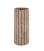 PTMD Jaydean Grey cement pot met geribbelde structuur hoog M