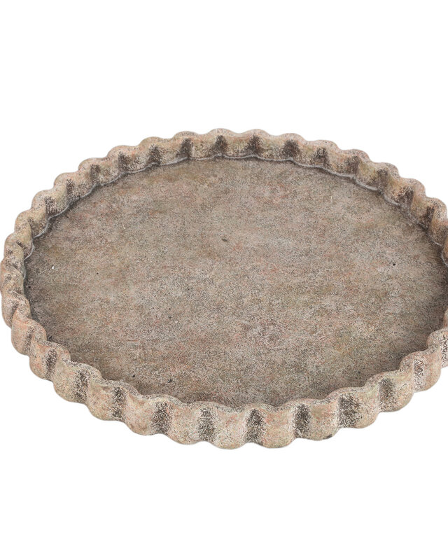 PTMD Jaydean Grey cementplaat met geribbelde structuur rond L.