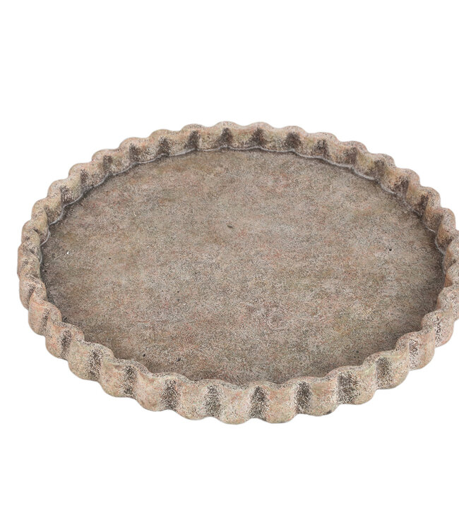 PTMD Jaydean Grey cementplaat met geribbelde structuur rond L.