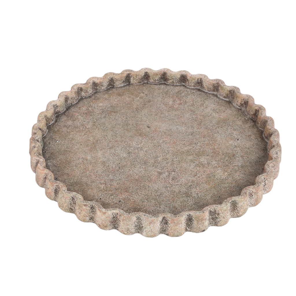 PTMD Jaydean Grey cementplaat met geribbelde structuur rond L.