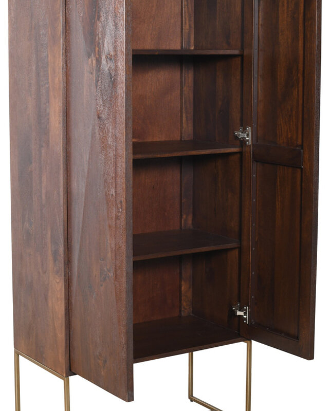 PTMD Onyx kast bruin 2 deuren