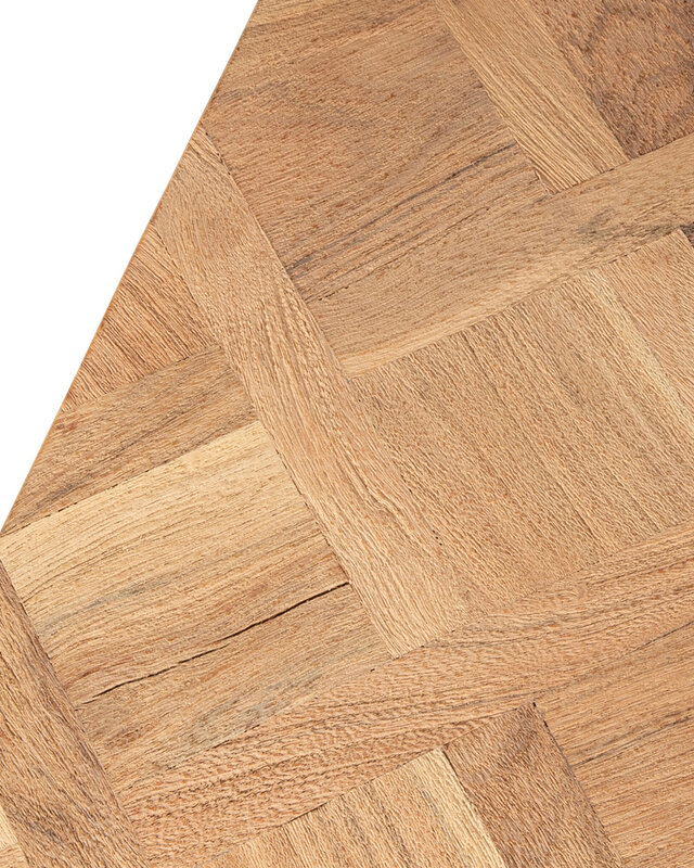 PTMD Fieron Natuurlijke houten salontafel met dubbele ronde basis