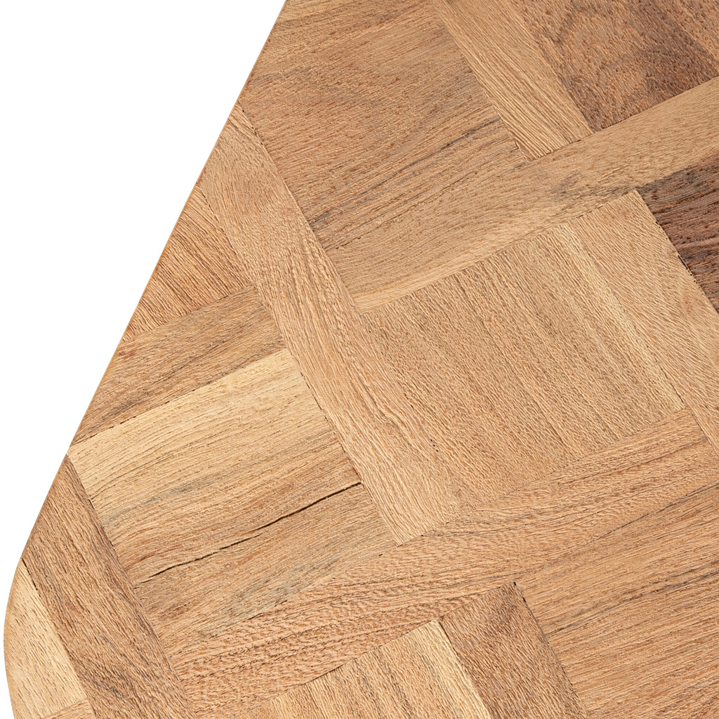 PTMD Fieron Natuurlijke houten salontafel met dubbele ronde basis