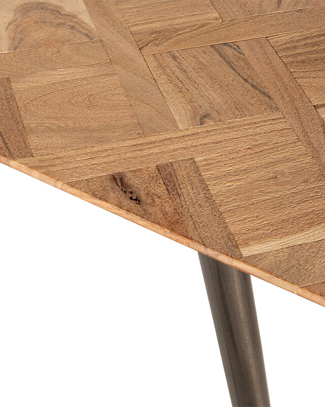 PTMD Fieron Natuurlijke ovale eettafel van acaciahout 200cm.