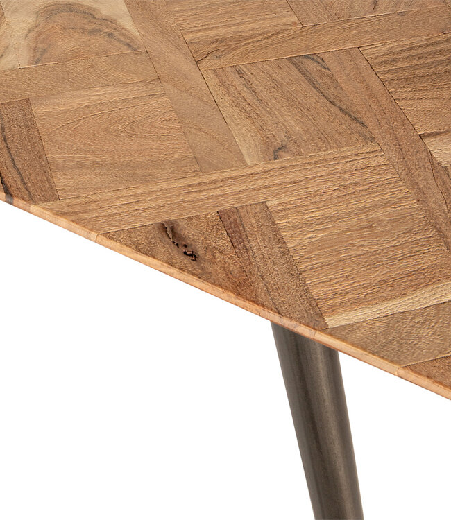 PTMD Fieron Natuurlijke ovale eettafel van acaciahout 200cm.