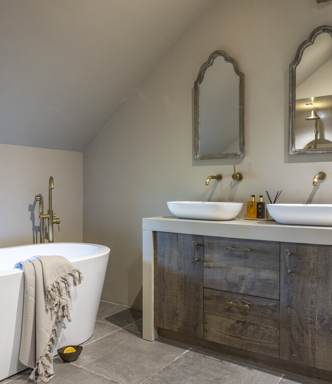 Rene Houtman Badkamermeubel Rico Robuust Eikenhout - Kies Afmeting