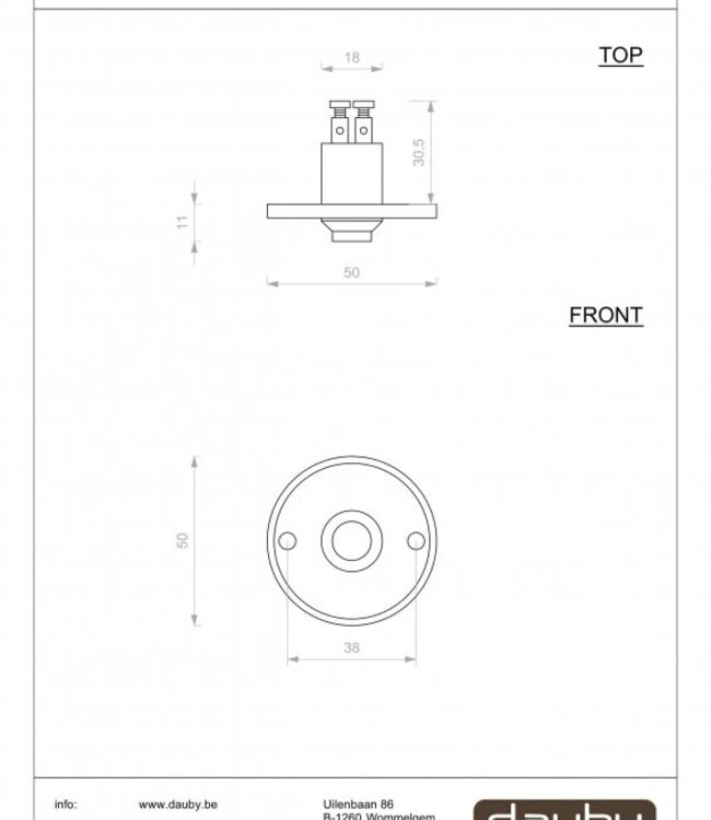 Dauby Deurbel | Rond | D50 mm | Meerdere Varianten