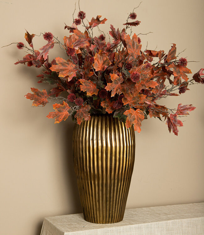 PTMD Twijgplant rode groene esdoorn spray met kastanje.