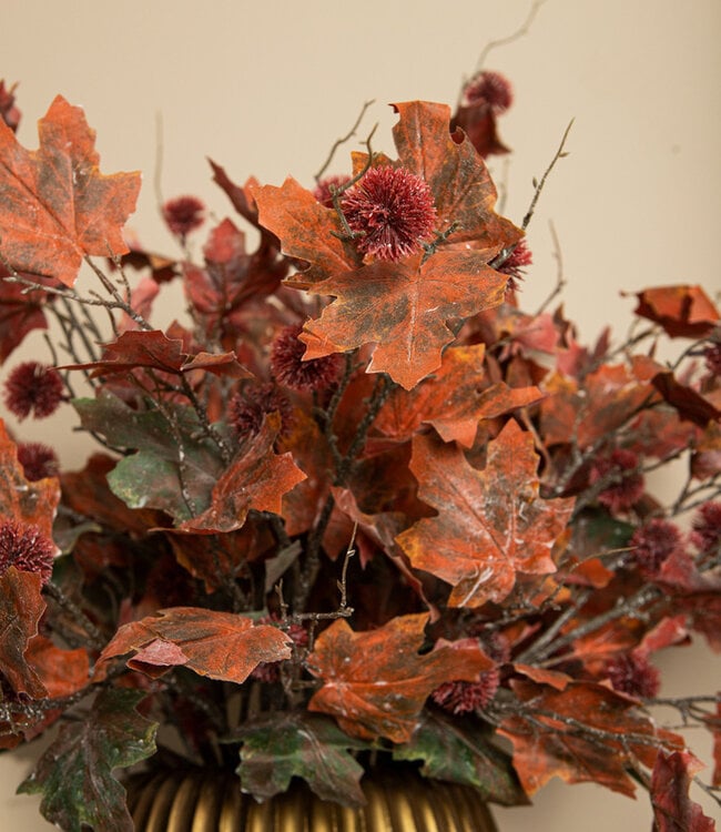 PTMD Twijgplant rode groene esdoorn spray met kastanje.