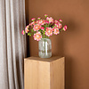 Tuinbloem roze ranonkelspray met knoppen.