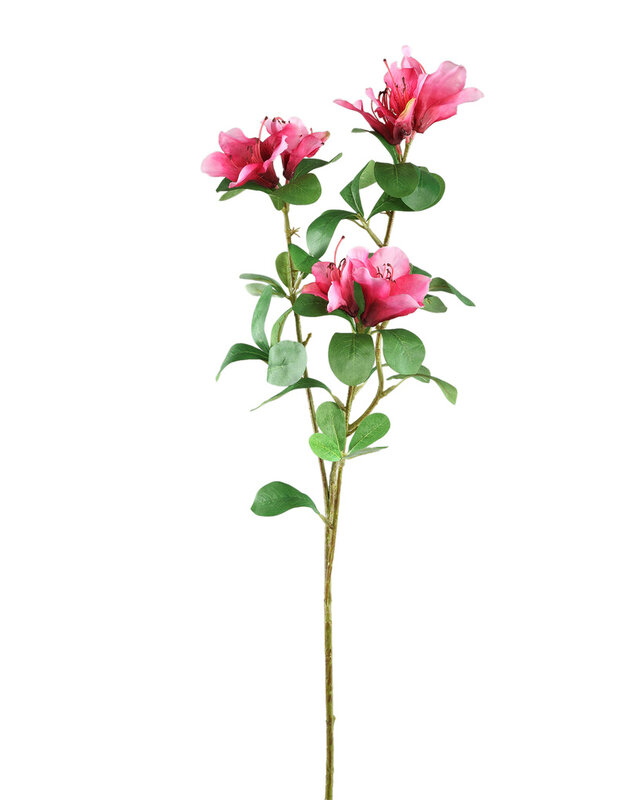 PTMD Tuinbloem roze azalea met bladeren 40 x 12 x 72 cm